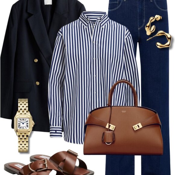 Vintage D'Oraz Double Breasted Blazer with Brass Button Details - Picture 13 of 14